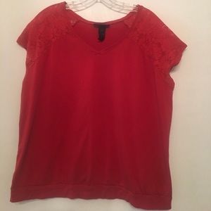 Lane Bryant lace sleeve T-shirt